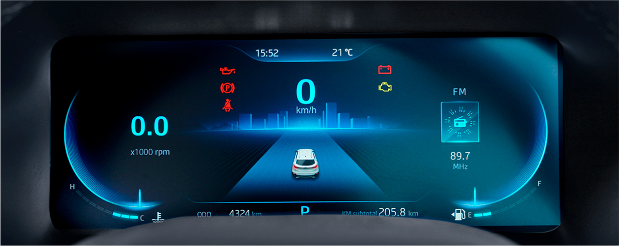 Tacómetro digital y Botón Encendido